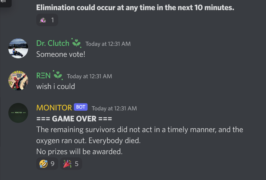 doomsday_nft's tweet photo. Latest round of the minigame ended with more disaster.  Rip. https://t.co/0pAc0VdPx8
