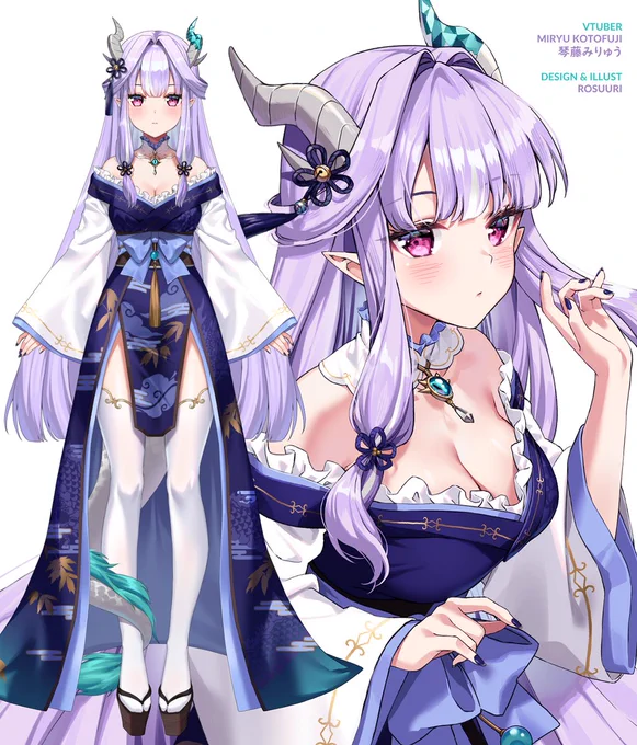 琴藤みりゅう()のデザインを担当させていただきました!I did the design and art of Miryu Kotofuji! よろしくお願いします! 