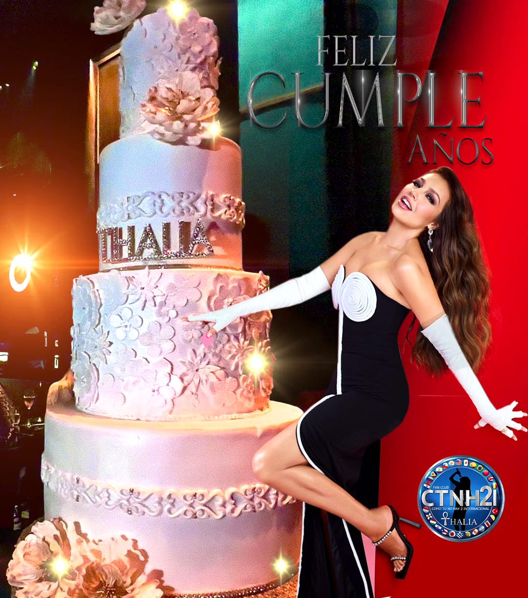 mariabelda50's tweet photo. 🎈#HappyBirthday @thalia el mejor de los días hoy en tu cumpleaños, y que Dios te de muchos momentos de felicidad, paz y amor te desea EL CLUB CTNH2I 🎂🍰💐🍾🥂

#FelizCumpleaños #FelizDia #MiNoCumpleaños #Thalia @thalia_fcctnh2 https://t.co/Zcw3YdLGgv