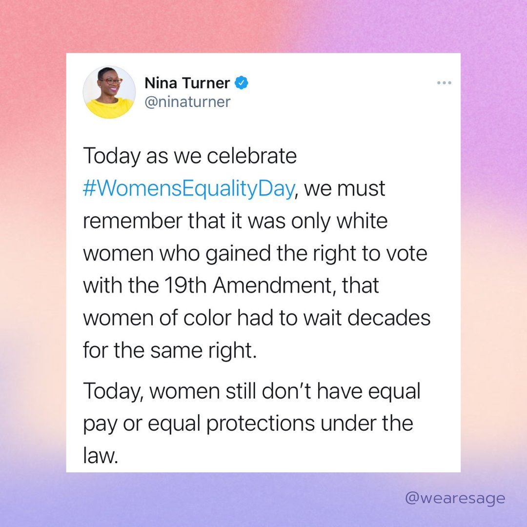 wearesage's tweet photo. There is work to be done. #womensequalityday https://t.co/Q6lWMcoFvS