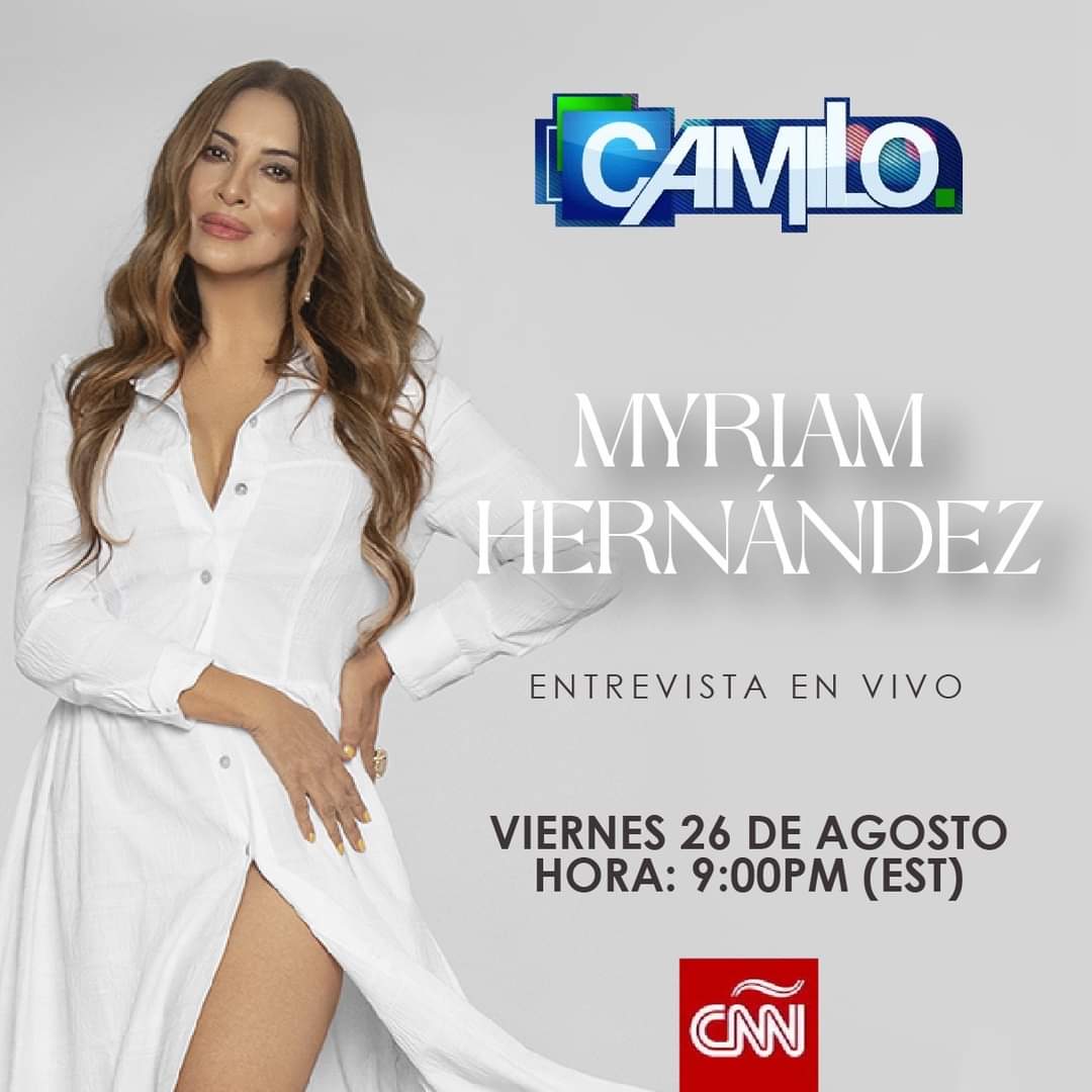 ChefAmyrianado's tweet photo. AMYRIANADOS DEL PERÚ 🇵🇪

ENTREVISTA EXCLUSIVA 💥

HOY, viernes 26 de agosto, nuestra artista @MyriamHN conversará con @camilocnn en @CNNEE, la pueden ver en vivo y en directo.

08:00 PM  ( HORA PERUANA) 

https://t.co/h72mgCAOS2 https://t.co/ig7W84nqyg