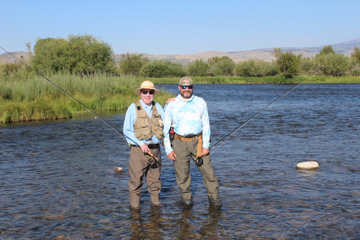 Enjoying an afternoon of fishing on the Madison River near Ennis, Montana with my son.