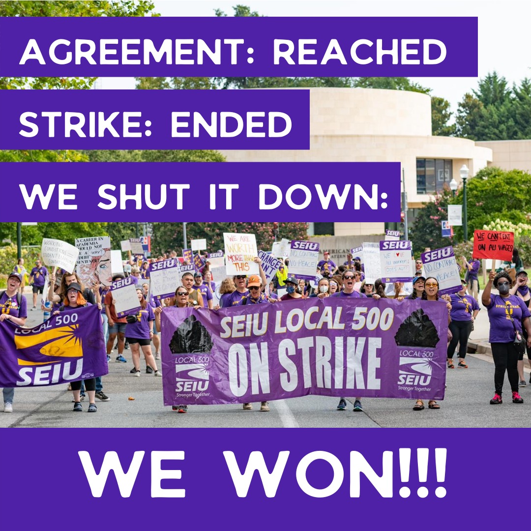 After 468 days at the bargaining table, we've made history because WE HAVE A CONTRACT!

Thank you to our supporters — colleagues, faculty, comrades, and especially our students — we couldn't have done this without you.

#AStrikeReadyU #HotLaborSummer #UnionStrong #1U