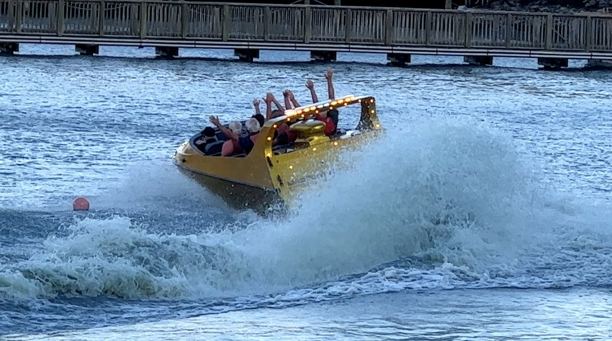 BroadwayatBeach's tweet photo. Arms up for the weekend! Stop by this Saturday or Sunday for a ride on the Beach Rider Jet Boat. https://t.co/BajCziGOOf