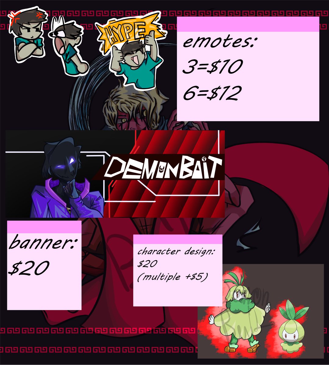 demonbait_cold's tweet photo. Updated commission sheet 
#art #commissionsopen #commissionopen #commissions #CommissionSheet https://t.co/bcsInxC7Ir