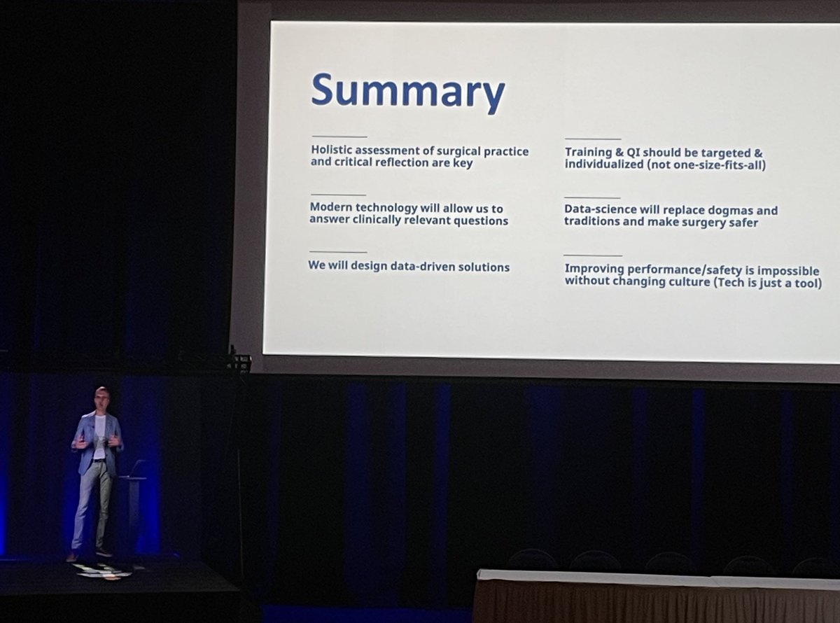 Awesome talk by @TGrantcharovMD (also via hologram) - using big data, modern tech, and data-driven solutions/quality improvement to improve surgical care and safety! #nzags22