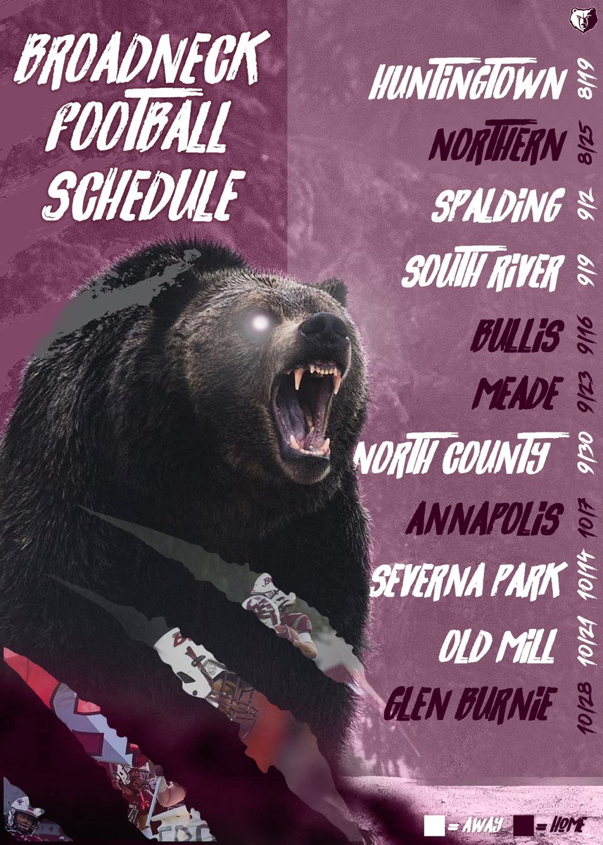 broadneckfb's tweet photo. Season is here!!! One week from tonight 2022 Broadneck Bruins will begin their journey!! Thank you for the graphics @kinghedrick https://t.co/QKgNRQBbJo