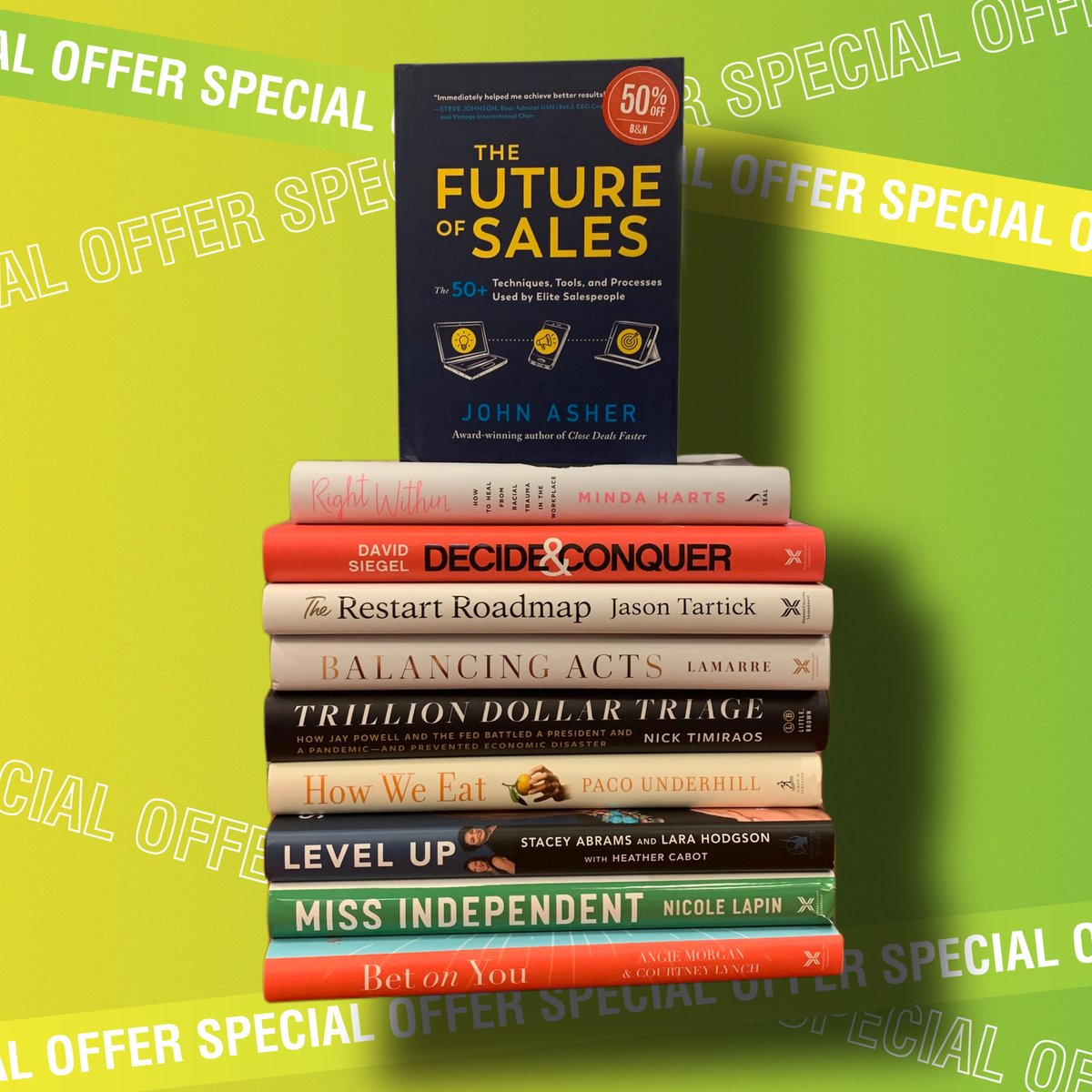 BNBuzzChico's tweet photo. Haven’t taken advantage of our book haul yet? Hurry up and come in, you’ve only got until 9/5! Shop tons of discounted titles, with lots of choices for future and current business owners! #bnbuzz #bnchico #bookhaul #bookstagram #nonfiction #business #tbr https://t.co/qw4mHOOeJI
