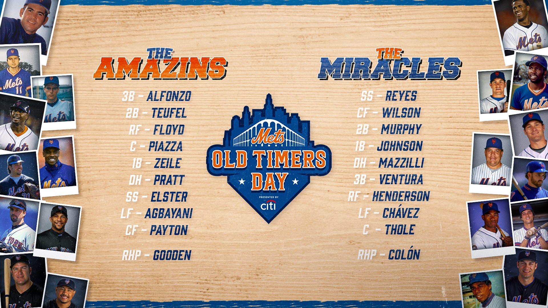 New York Mets on X: Starters for tomorrow's Old Timers' Day Game