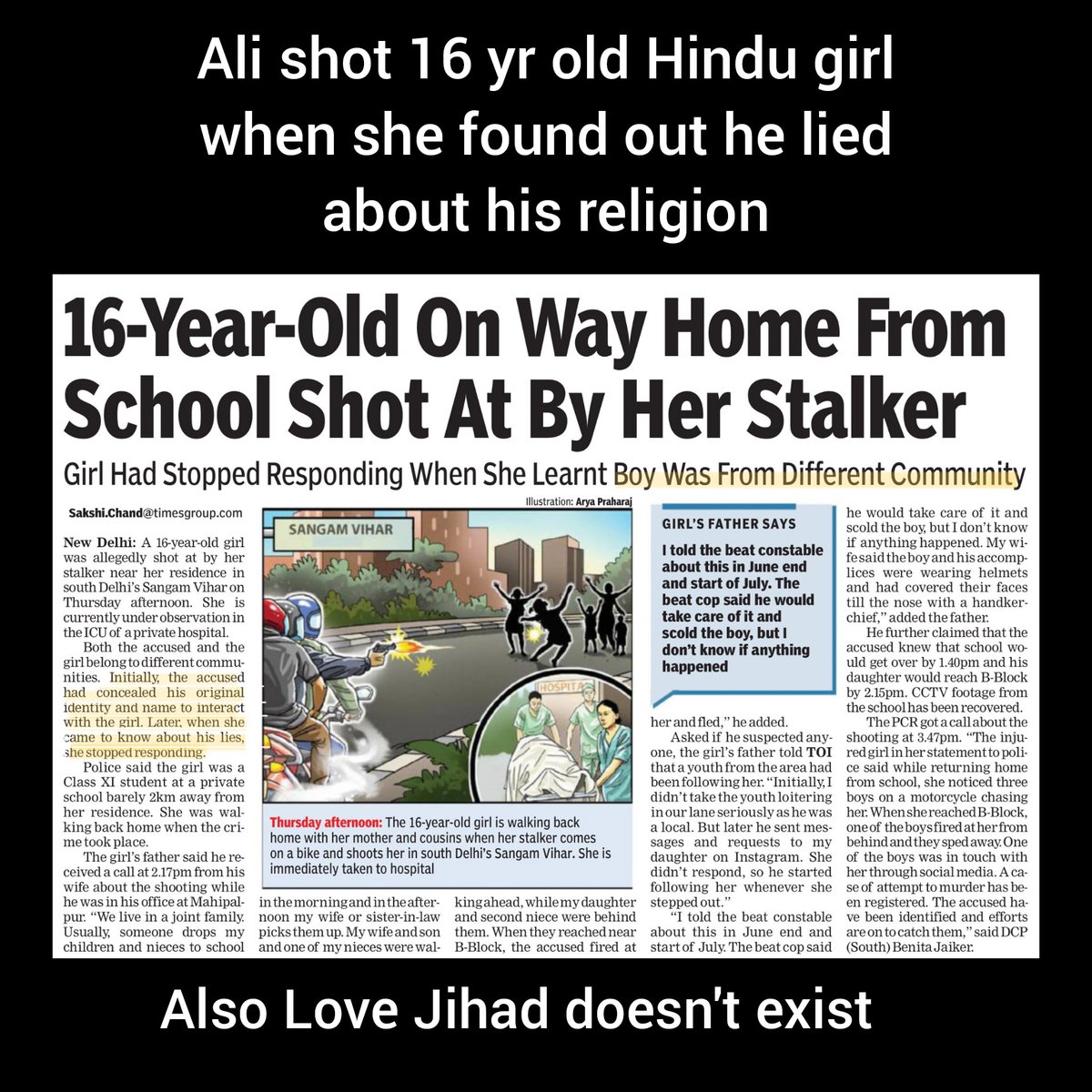 Imagine having a daughter at home and still supporting Love Jihadis.