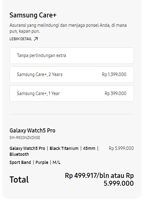 andre_doank13's tweet photo. @samsungID gimana ini? preorder galaxy watch 5 pro ada opsi tambahan samsung care+ tapi pas mau diaktivasi tidak bisa dibilang ga berlaku untuk wearable. minta direfund juga ga bisa, jadi gini cara samsung untuk ngeruk duit dari kustomer? https://t.co/qrkcYoX87x