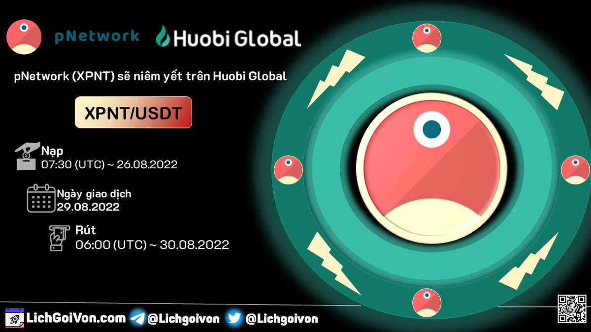 LichGoiVon's tweet photo. 🔥Niêm yết mới trên Houbi Global 🔥
📣@HuobiGlobal sẽ tiến hành niêm yết #XPNT @pNetworkDeFi
💰Cặp giao dịch: XPNT/USDT
⏰Nạp: Đã mở
🕰Giao dịch: 29/8/2022
⏰Rút: 06:00 (UTC) 30/8/2022
#Lichgoivon #listing https://t.co/lNlErTUW8H