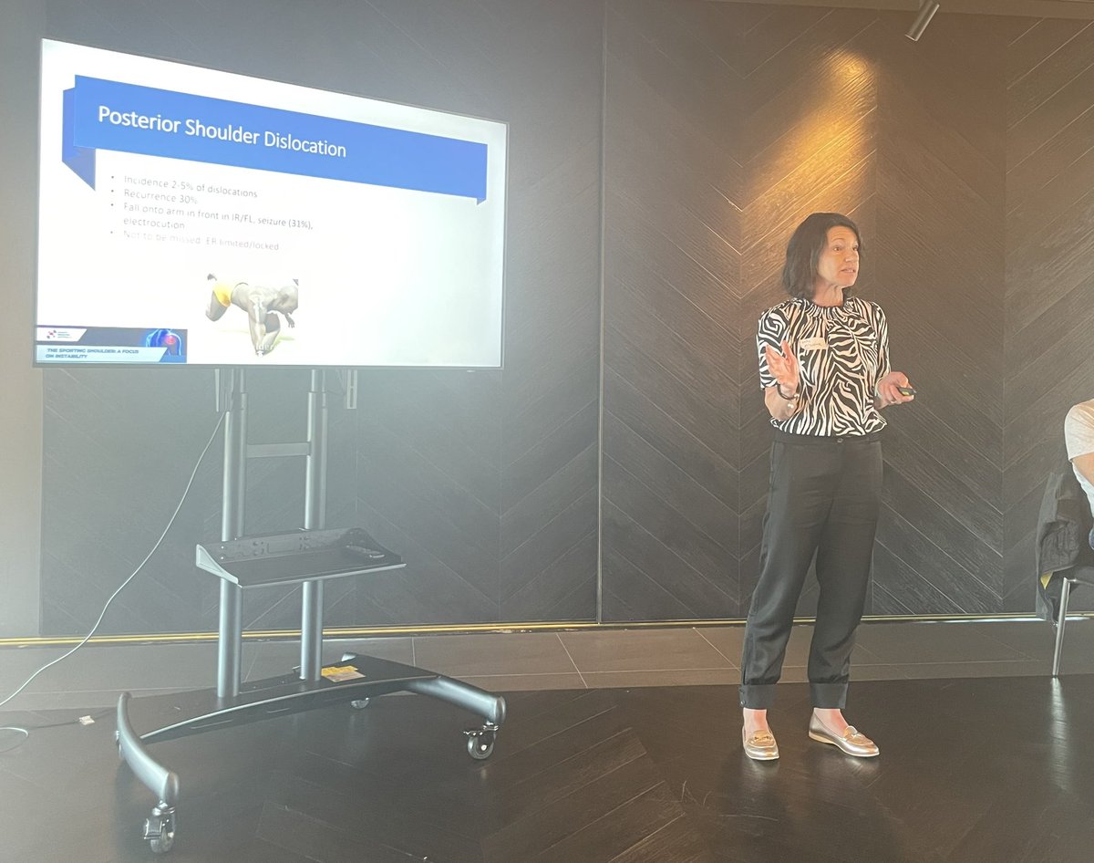 Kellie Wilkie (@kelliewilkie) on Twitter photo <a href="/sally_mclaine/">Sally McLaine</a> talking about posterior shoulder instability ⭐️ don’t miss restricted passive ER limitation ⭐️ can have posterior or anterior pain ⭐️ assess flexion load ⭐️ often guarding posteriorly as cuff is irritable <a href="/sally_mclaine/">Sally McLaine</a> talking about posterior shoulder instability ⭐️ don’t miss restricted passive ER limitation ⭐️ can have posterior or anterior pain ⭐️ assess flexion load ⭐️ often guarding posteriorly as cuff is irritable