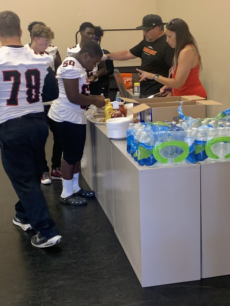 Somerset Losee Football TEAM dinner, week 2.  Go Lions