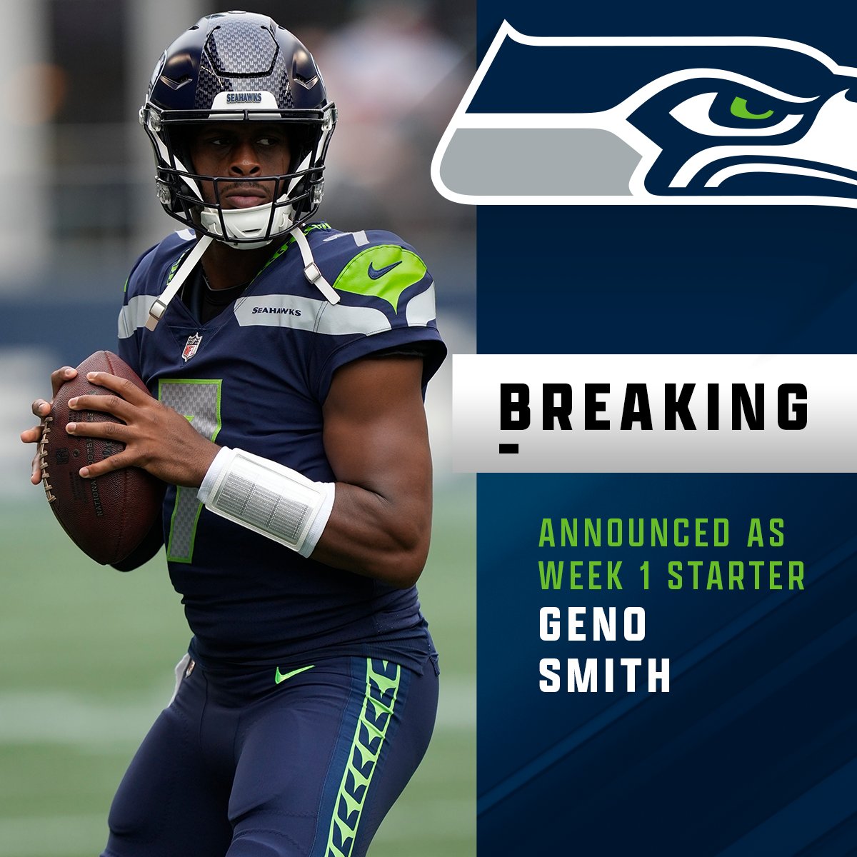 Pete Carroll names Geno Smith as Week 1 starter vs. Broncos.