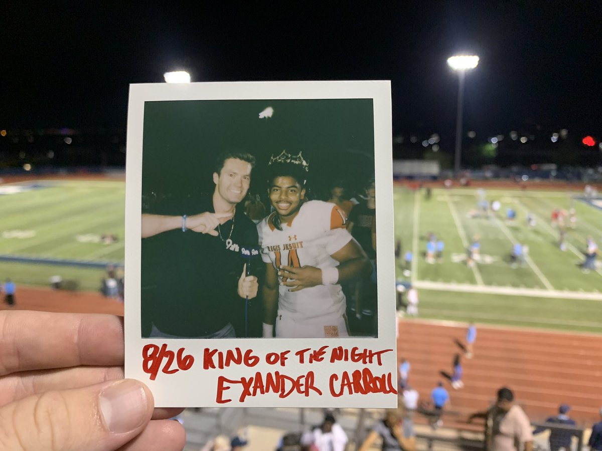 What an amazing game! Regis wins it in OT!! And the 9NEWS King of the Night MVP goes to QB Exander Carroll 🏈🔥

We took a shot so now we’ll remember his great win performance forever 😎 📸 #9sports