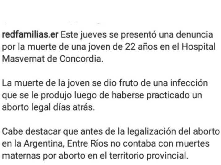 Otra muerte materna por un aborto seguro, legal y gratuito.
#AbortoLegalYa 
#abortoseguro 
#Aborto 
#abortoesgenocidio 
#abortoesuncrimen 
#abortoesasesinato 
#provida
#prolife
#salvemoslasdosvidas 
#todavidavale 
#todavidaimporta