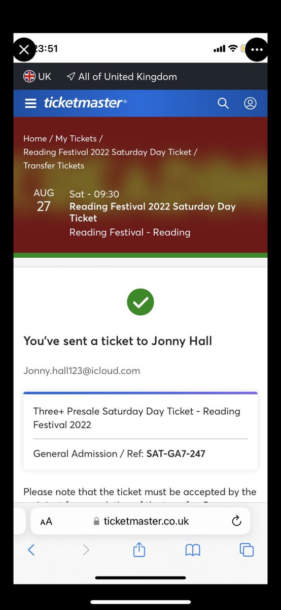 JoeEvents_'s tweet image. Managed to secure @Jonny_hall04  with a last minute ticket for reading Saturday today! As you can tell he’s over the moon with us. #readingfestival2022