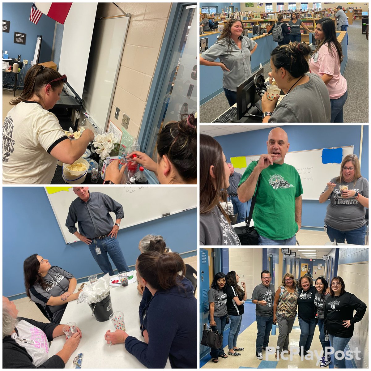 NISDGarcia's tweet photo. What a great 1st week w/ our students at the empire! @NISDGarcia faculty &amp; staff celebrated with ice cream floats before heading out for the weekend. Wonderful things happening this year! #GarciaIgnited https://t.co/0ZjfekmHNg
