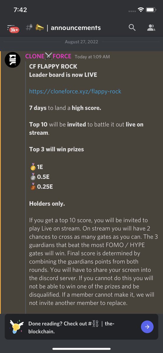 myhoperoxy's tweet photo. Love the new flappy rock competition for holders @CloneForceTM ❤️💎 #fortheblockchain #cloneforce #mintstone #echostone #Ethereum https://t.co/JENNXT2HRW