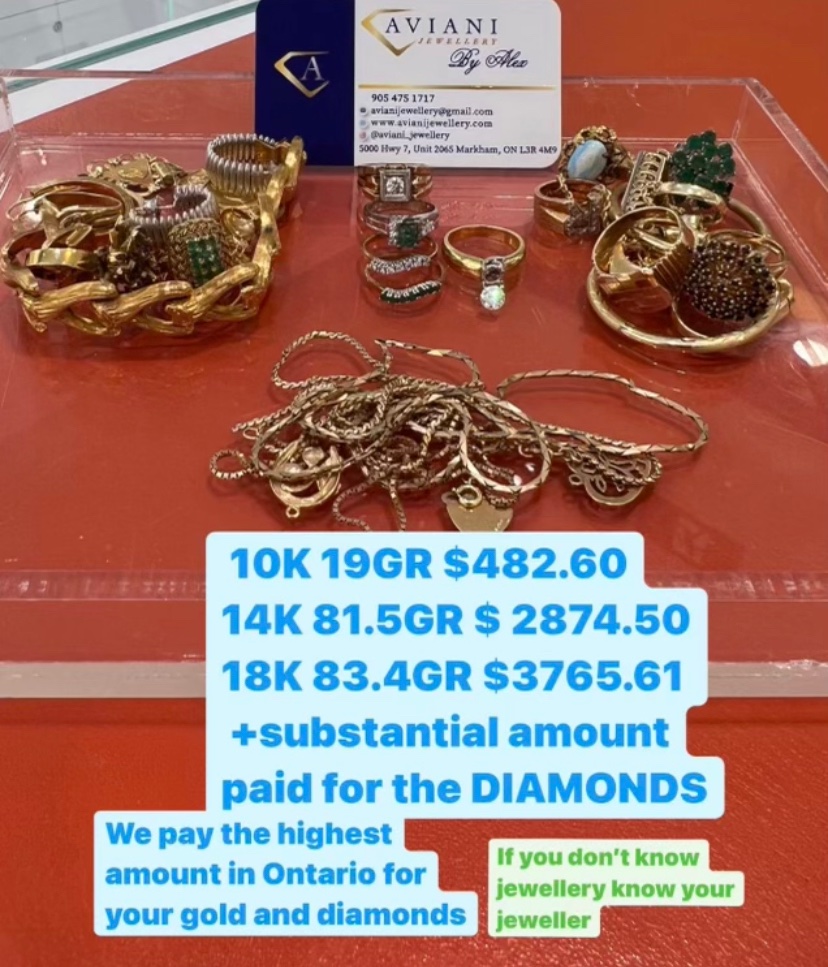 AvianiJewellery's tweet photo. Highest Payout #Toronto #Markham #Vaughan #MapleON #WoodbridgeON #UxbridgeON #GeorginaON #Stouffville #UpperCanada #PickeringON #Ajax #RichmondHillON #NewmarketON #ThornHill #YorkRegionON #NorthYorkON #Etobicoke #Mississauga #Scarborough #HamiltonON #Oshawa #Brampton #WhitbyON https://t.co/yFzCcW55EE