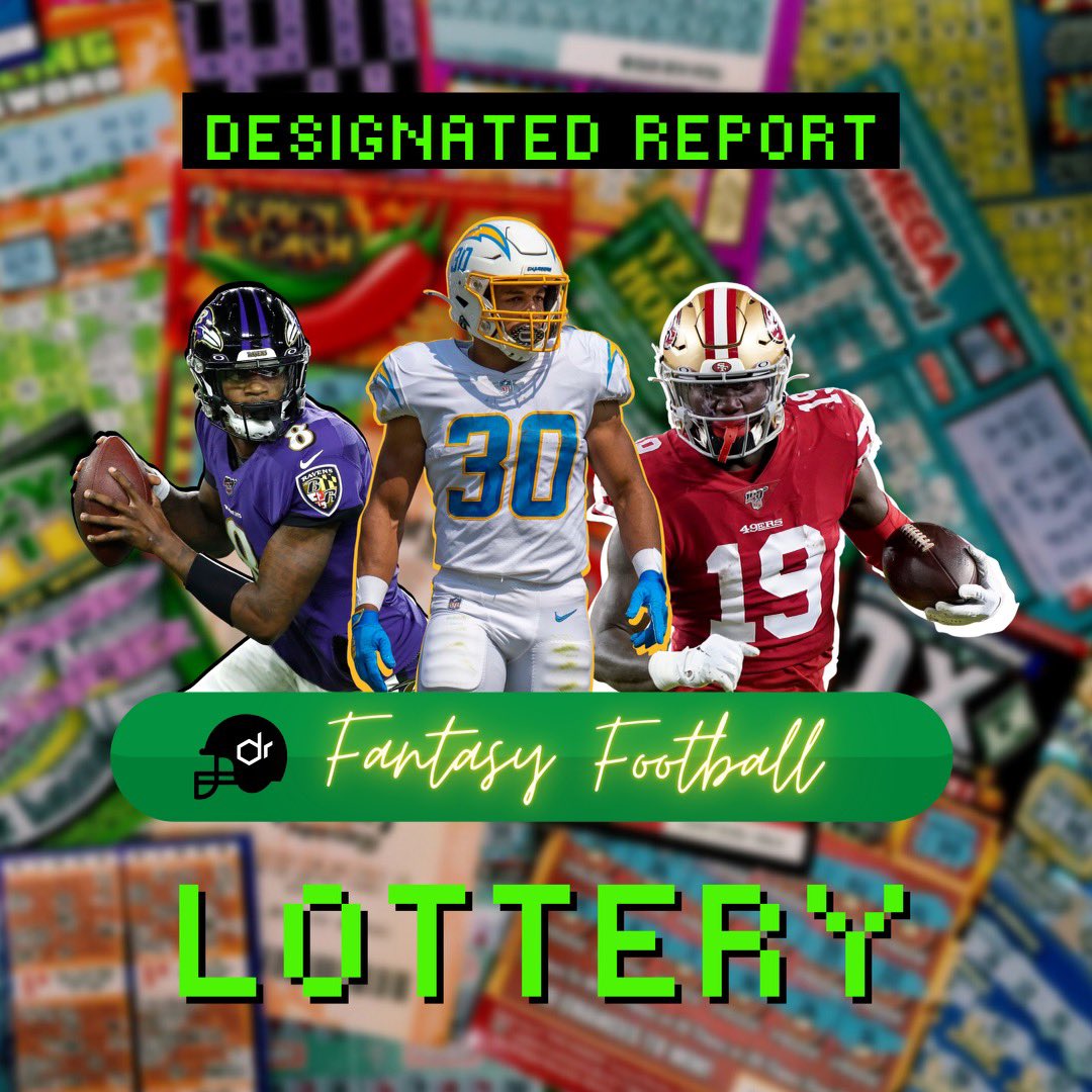 DesignatedRpt's tweet photo. It’s about that time; the Designated Report Fantasy Football League lottery is back!

6 spots are open in our 12-team league. For a chance to be selected, comment on this post and DM us your name BY 2PM Sunday.

The lottery will be held LIVE on our IG, hosted by @PizzaBreff! 🏉 https://t.co/IUg3kLvLbq