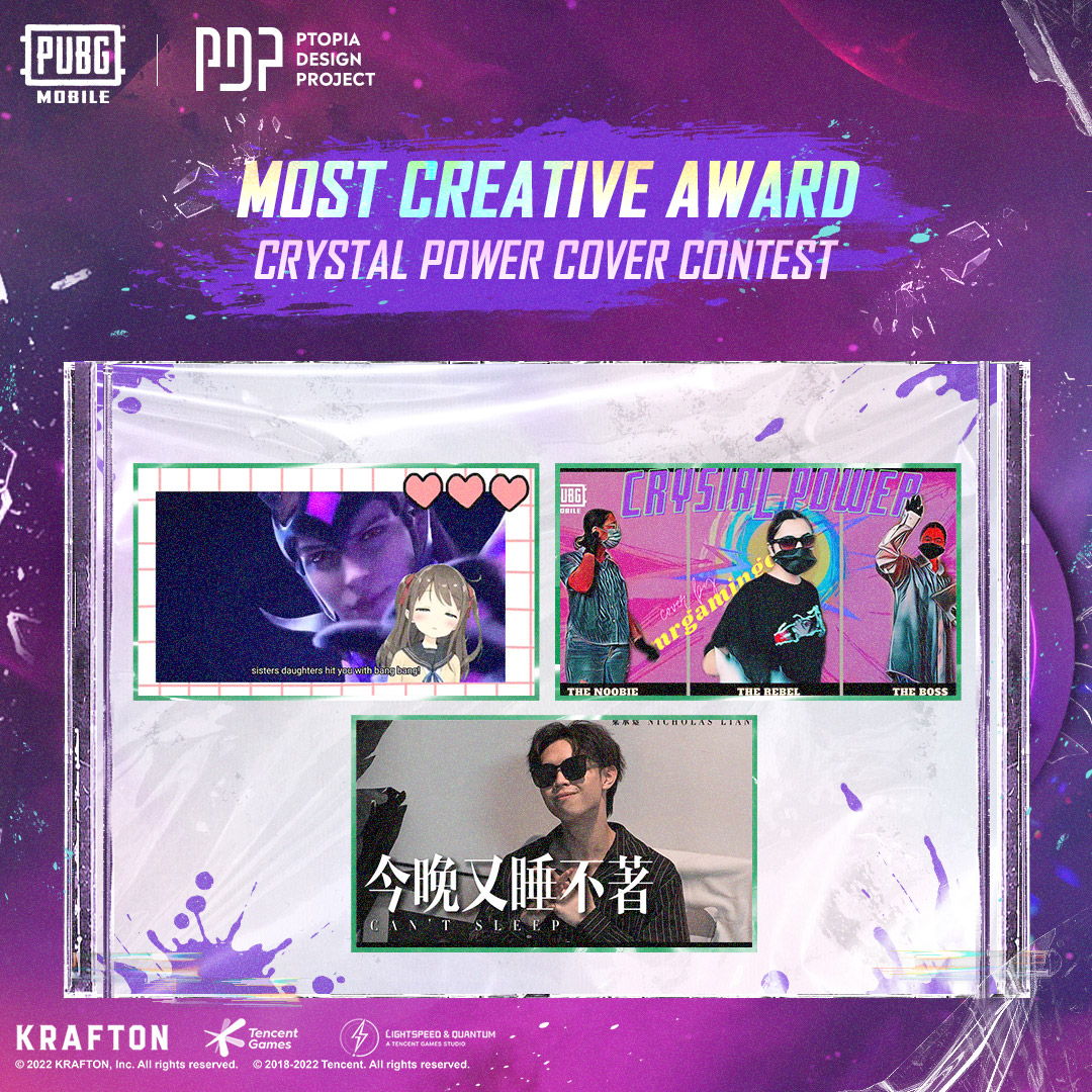 PUBGMOBILE's tweet photo. Congratulations to the winners of the Crystal Power Cover Contest 🏆👩🏻‍🎤🎶

Thank you everyone for participating! 
https://t.co/HMHZLu1qoI

#PUBGMOBILE #PUBGMPDP #PUBGMCREATIVE #PUBGMFANART #PUBGMPOWER4 https://t.co/adhZyp7hBE