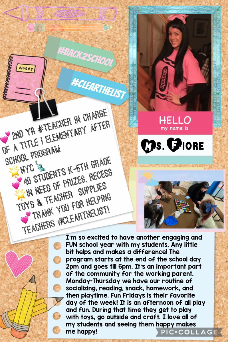 Dorothy Fiore (@fiore_dorothy) on Twitter photo Hi <a href="/meghanlinsey/">Meghan Linsey</a> I’d ❤️ a RT please. I’m a 2nd year teacher in charge of an elementary after school program! I have 5️⃣ items left on my #clearthelist. Wishing for a clear list & great school year with my students. Thank you
amazon.com/hz/wishlist/ls… Hi <a href="/meghanlinsey/">Meghan Linsey</a> I’d ❤️ a RT please. I’m a 2nd year teacher in charge of an elementary after school program! I have 5️⃣ items left on my #clearthelist. Wishing for a clear list & great school year with my students. Thank you
amazon.com/hz/wishlist/ls…