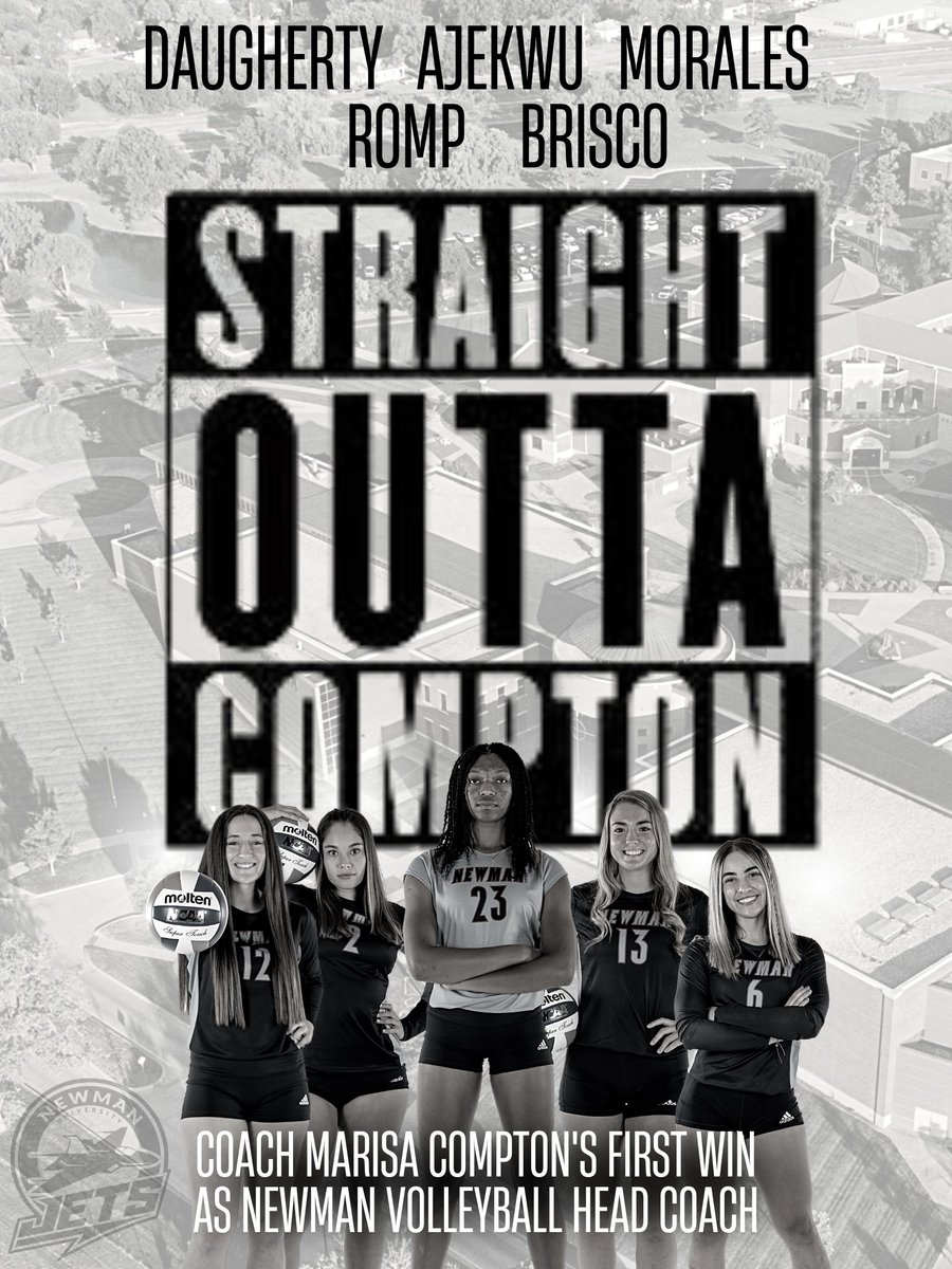 NewmanJets's tweet photo. Congratulations to @CoachCompton11 on her first win as Head Coach of @NewmanJetsVB. The Jets swept SWOSU in dominant fashion etching coach's first victory #JetPower✈️ https://t.co/E6MuIvfwh9
