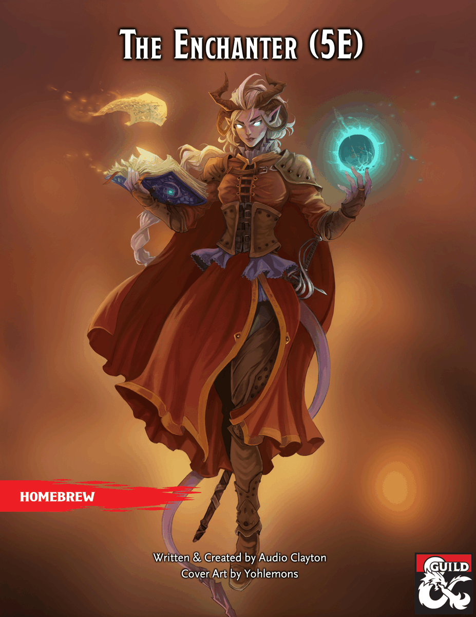 skry_games's tweet photo. Hello folks! I just released a new 5th Edition class on DMs Guild called the "Enchanter," if you'd like to check it out I've left the link below &amp; in my bio : )

https://t.co/FE6GSTNFlr

#dnd #dnd5e #dungeonsanddragons #dndhomebrew  #Wotc #DMsguild #dndcreator #fantasyart https://t.co/XpIND1nHsM