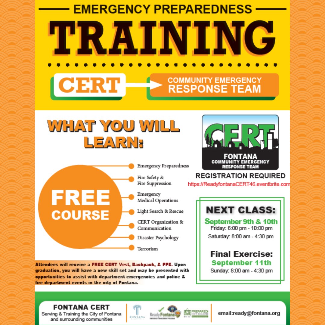 City of Fontana on Twitter "📢 Are you prepared for the next emergency