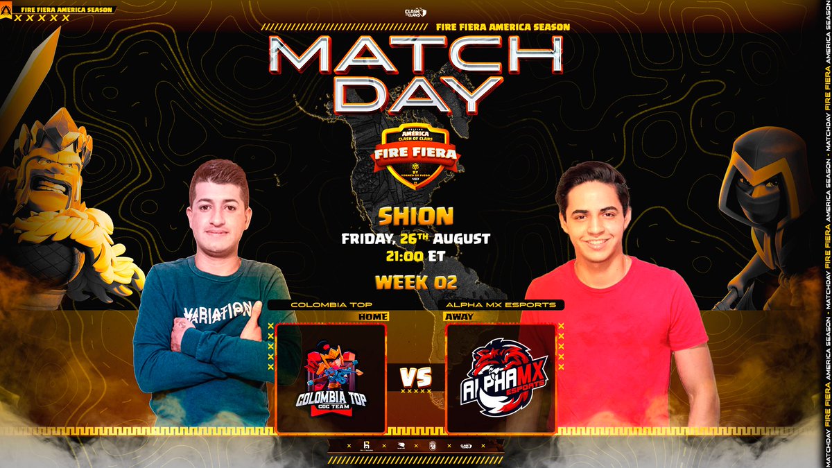 shioN🔥 (@shionwu) on Twitter photo 🛑LIVE🛑
#ClashofClans #ClashEsports
⚔️<a href="/NoLimit_coc/">NoLimit</a>🆚<a href="/LEYENDASAE_MX/">LEYENDAS AE</a>
⚔️<a href="/ColombiaTop1/">Colombia Top</a>🆚@AlphaMxEsport
🏆Torneo @FireFiera
✅Semana 2
🎙Caster <a href="/shioNwu/">shioN🔥</a>
📡Facebook fb.gg/v/f96g3ucxcz/
Fuegooo🤟🏼🔥 🛑LIVE🛑
#ClashofClans #ClashEsports
⚔️<a href="/NoLimit_coc/">NoLimit</a>🆚<a href="/LEYENDASAE_MX/">LEYENDAS AE</a>
⚔️<a href="/ColombiaTop1/">Colombia Top</a>🆚@AlphaMxEsport
🏆Torneo @FireFiera
✅Semana 2
🎙Caster <a href="/shioNwu/">shioN🔥</a>
📡Facebook fb.gg/v/f96g3ucxcz/
Fuegooo🤟🏼🔥