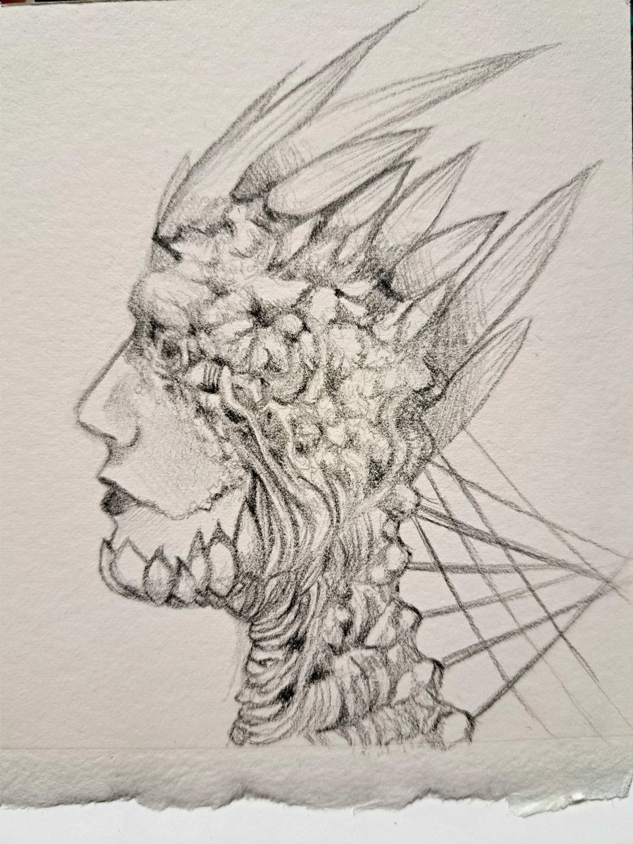 Krisaelaa's tweet photo. Another sketch! Love this paper ❤️ 
#archespaper #sketch #drawinginsketchbook #drawing #graphiteart #grotesqueart #grotesque #artwork #artoftheday https://t.co/S9rW8AYsUH