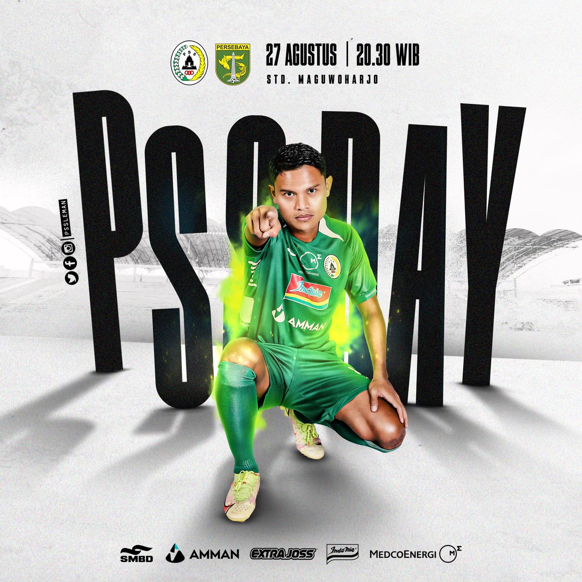 PSSleman's tweet photo. Tampilkan permainan terbaik di depan pendukungmu, penggawa! 🦅

𝗛𝗔𝗥𝗜 𝗜𝗡𝗜 𝗛𝗔𝗥𝗨𝗦 𝗣𝗢𝗜𝗡 𝗧𝗜𝗚𝗔! ✊🟢

Selamat merayakan #PSSday, PSS Fans❗

#PSS #UnityForOurGlory #PSSvsPersebaya #PSSday https://t.co/NiJVxjri8d
