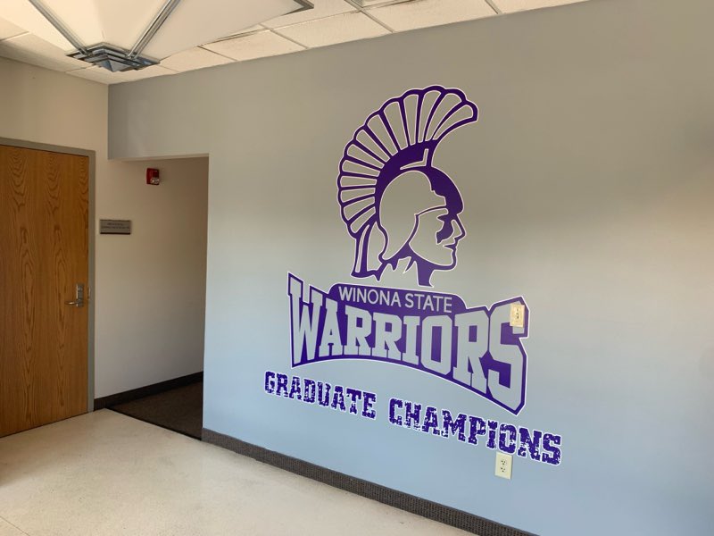WinonaState_FB's tweet photo. Our home got a new look courtesy of Fountain City Graphic Image! 

Thank you for helping us put our culture into view! #GGT⚔️

🔗 https://t.co/xDu2bTBuQ1 https://t.co/kPPvyOR4Zt
