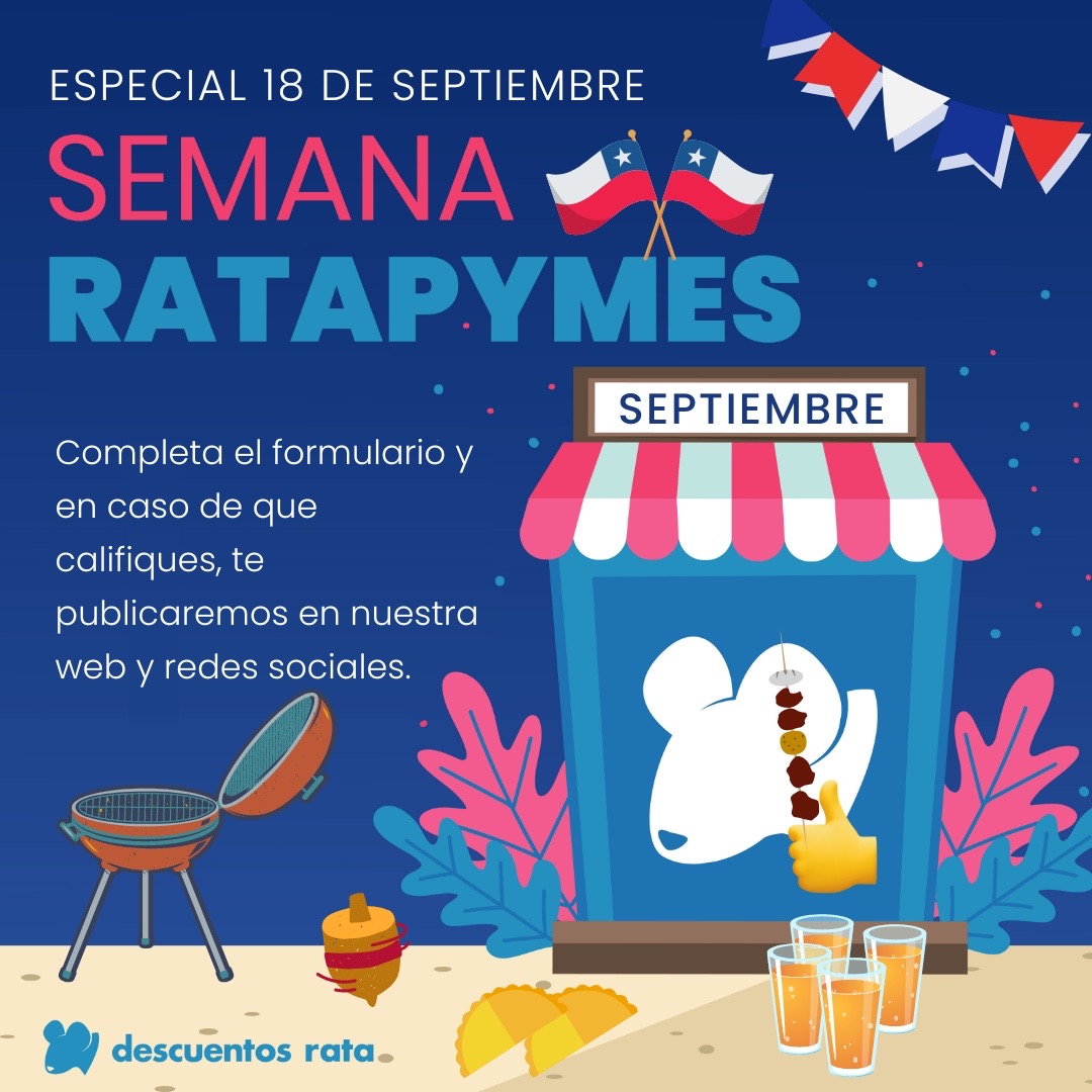 DescuentosRata's tweet photo. ¡Atención Pymes! Ya está disponible el formulario #RataPyme Version: 18 de septiembre 🥳

Si tienes una pyme relacionada con esta temática, postula y podrás aparecer en el especial de nuestro sitio web. 

➡️https://t.co/btK13Nf7qI https://t.co/Av09GWBCb4