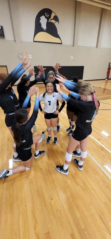 Our Queen of the Court for pool play was Macie Riley. Macie did a good job for us defensively and we were able to defend her serve and score several points with her behind the line. Great job Macie!!