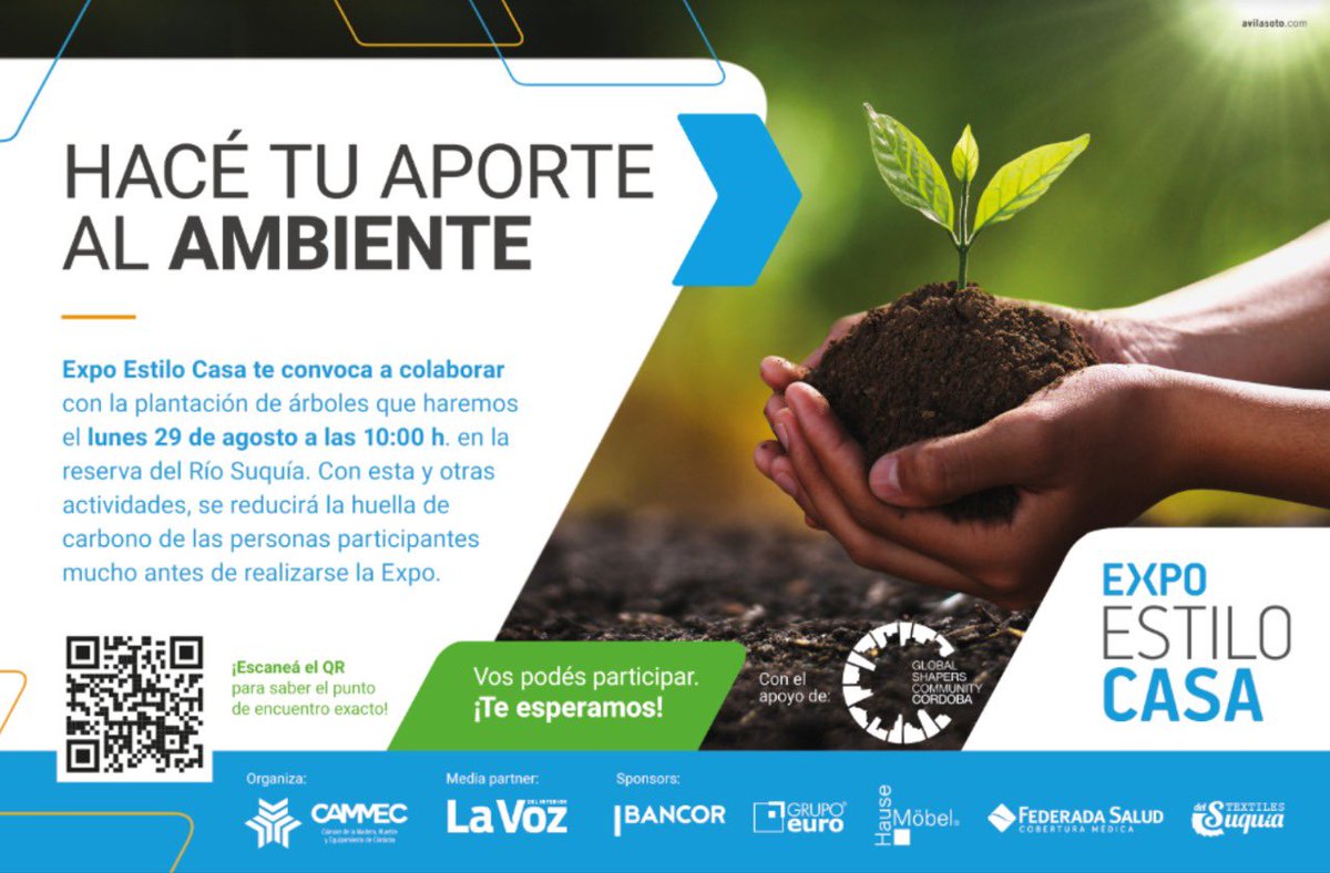 CAMMECba's tweet photo. ¡ESTE LUNES, PLANTÁ FUTURO! 🌳🌲

Lunes 29 de Agosto a las a las 9:30hs. realizaremos una plantación masiva de árboles en la Reserva del Suquía. Ubicación: https://t.co/Pb4fn1NGy1 https://t.co/xRywj2Vt41