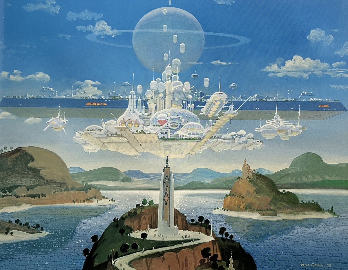 ‘Island Shrine’ by Robert McCall (1982)