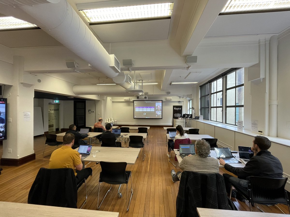 simonwaight's tweet photo. Kicking off the @dotnet MAUI workshop at the @MSFTReactor Sydney (and online) with @CodeMillMatt! Thanks to the local community for the support @rid00z, @alecdtucker and Matt Robbins in person and @glenntstephens online. https://t.co/gfL4I7Oa8i