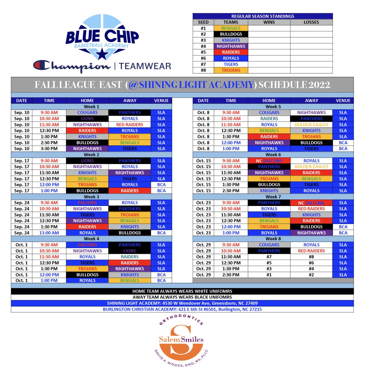 Blue Chip Basketball Academy (@triadbluechip) on Twitter photo 🚨10th Annual <a href="/ChampionTeams/">Champion Teamwear</a> Triad High School Fall League, powered by #SalemSmiles🚨
bluechipbasketballacademy.com/triad-fall-lea… 🚨10th Annual <a href="/ChampionTeams/">Champion Teamwear</a> Triad High School Fall League, powered by #SalemSmiles🚨
bluechipbasketballacademy.com/triad-fall-lea…