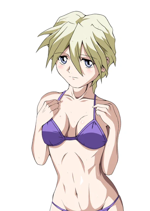 #自分の好きなキャラ一人の画像を四枚貼る カトリーヌ・ウード・ウィナー眼鏡っ娘、ボクっ娘、脚タイツ、JCという良さの塊 