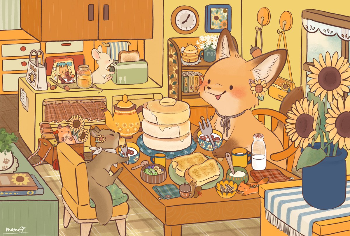 Memegmu's tweet image. きつねちゃんのお部屋まとめ🦊🏠