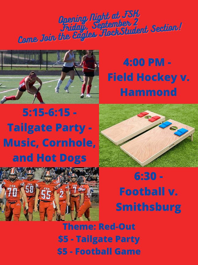 Next Friday it's GO TIME! Come out and support Field Hockey and Football next Friday night!