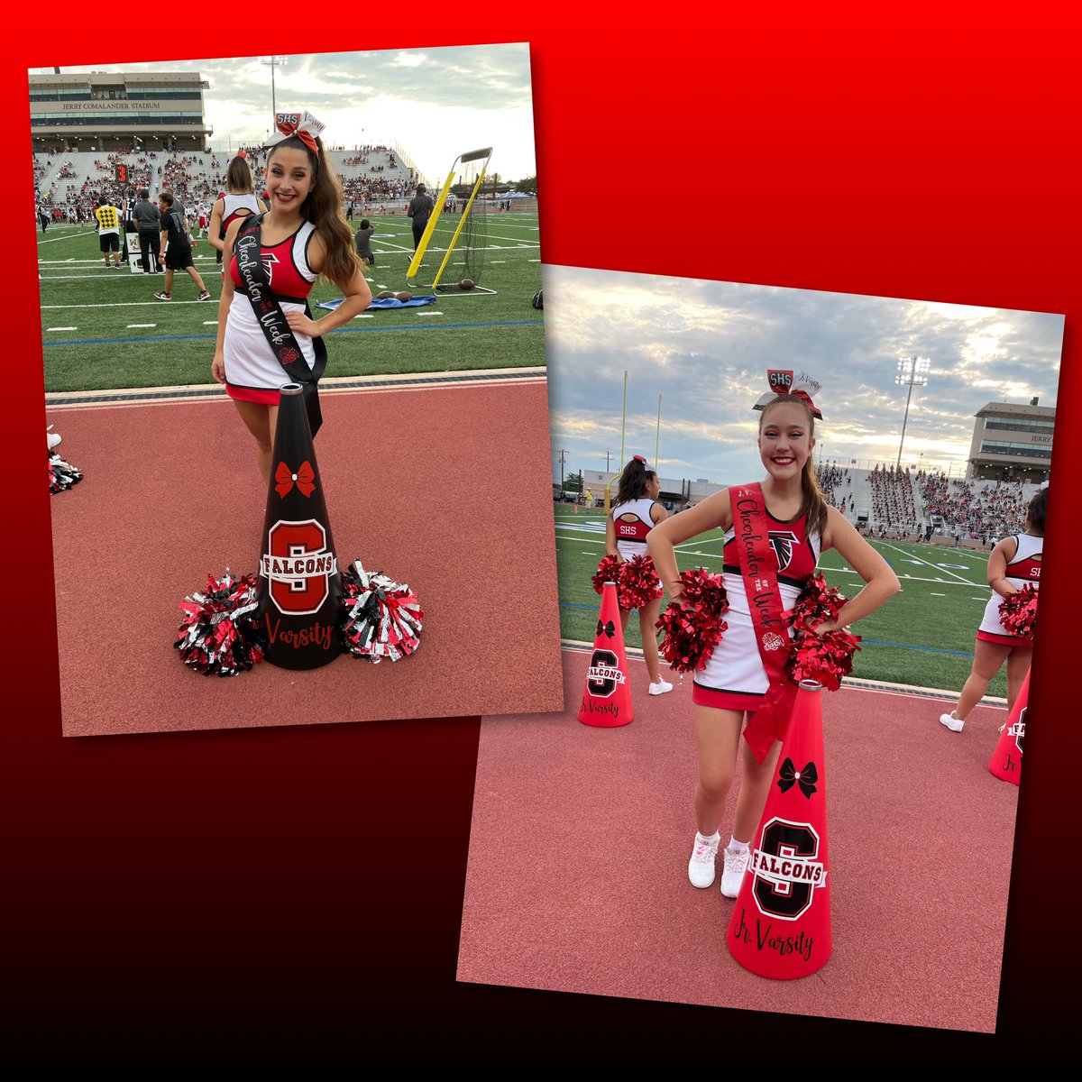 Congratulations to the Cheerleaders of the Week: Varsity member Gabrielle and JV member D’Anna 🥳 #keepupthegoodwork