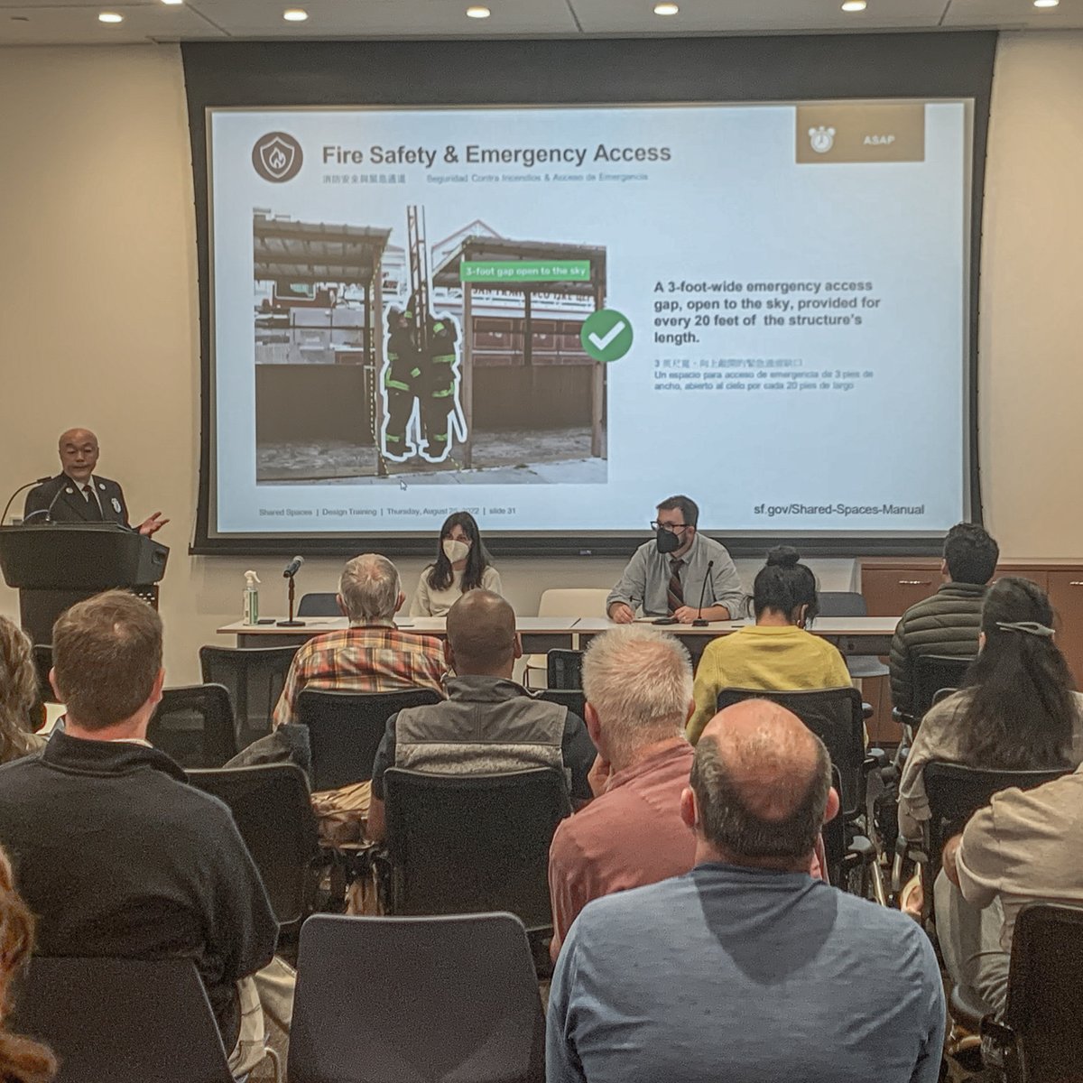 SharedSpacesSF's tweet photo. Our Shared Spaces Heroes this week are our parklet building community! We had a great turn out at our first Shared Spaces Design Training at 49 South Van Ness with over 40 attendees! Look out for our next training on September 22nd! Link to register coming soon. #sharedspacessf https://t.co/y7ojOWb3kd