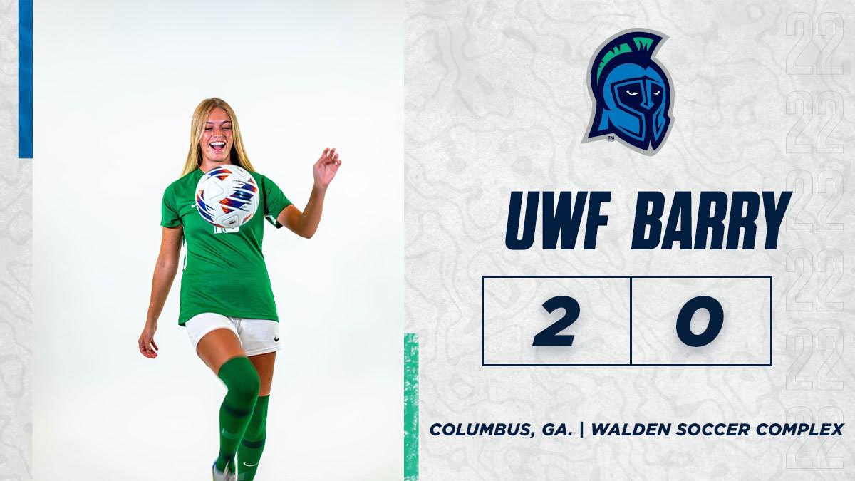 uwfwsoc's tweet photo. FINAL❗️❗️
Argos take the win for the season opener! Goals from Alyssa Wilson and Julia Comin. 
Next up, Queens University of Charlotte. Sunday, 1 PM ET. #GoArgos https://t.co/q3oJmZTejs