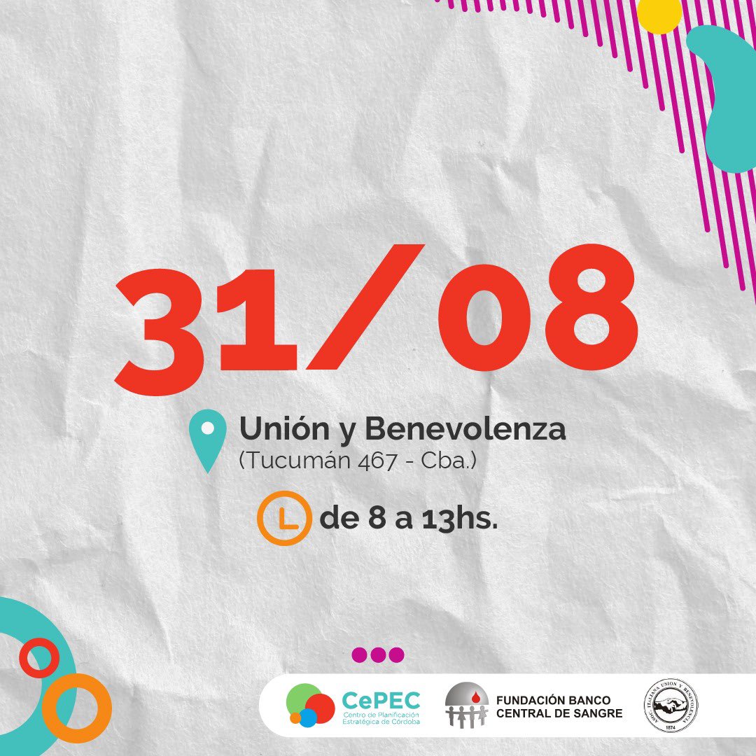 Se viene la colecta voluntaria de sangre. 🩸
Siempre es tiempo de encuentro y solidaridad.