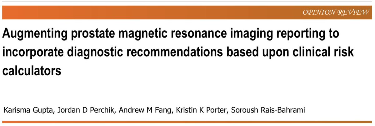 RaisBahrami's tweet photo. Proud of our team @KarismaGuptaDR @jordanperchik @afang5604 @KPorterUAB taking the next steps in prostate MRI reporting by integrating data from risk calculators to guide diagnostic recs. https://t.co/odZevihBx5 https://t.co/ldtaJcUncY