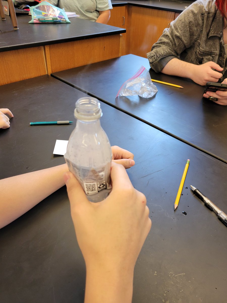 C3PhysicsO's tweet photo. Navigating thunderstorms as a phenomenon lead to investigation of clouds so for #phenomenafriday investigative phenomenon of clouds in a bottle #kssci https://t.co/gc68CWVAaW